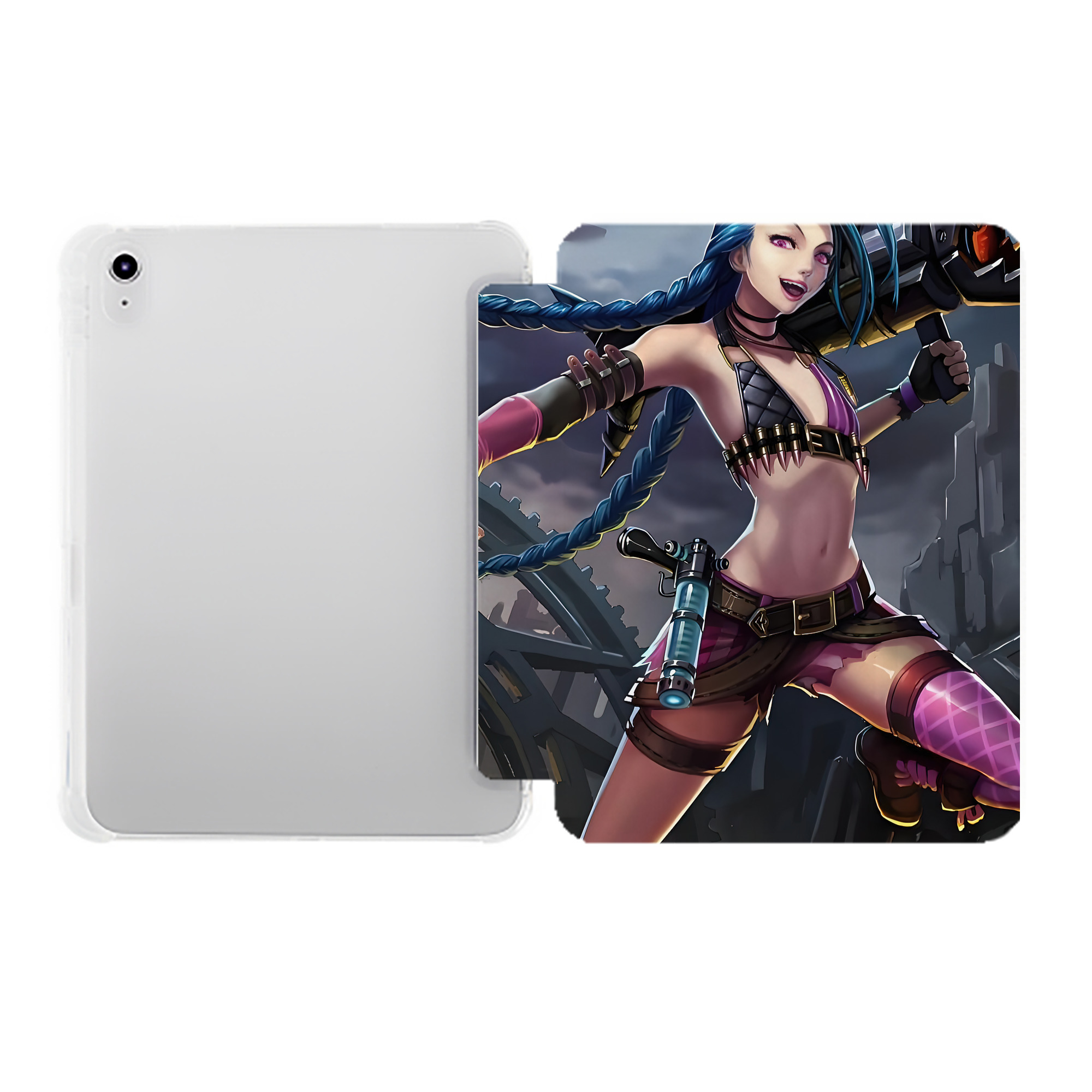 （画像用） リーグ・オブ・レジェンド League of Legends LOL IPad ケース ペン収納付き 三つ折りスタンド PUレザー×シリコン 対応機種9.5/10.5/10.9インチ